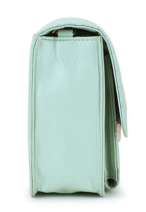 Quilted PU Hand Bag in Sea Green