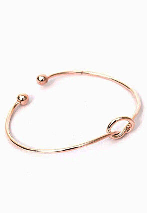 Rose Gold Polished Adjustable Bracelet