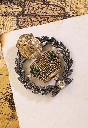 Royal Jewel Metallic Brooch