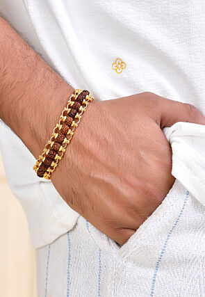 Rudraksh Beaded Men Bracelet