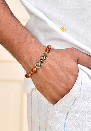Rudraksh Beaded Men Bracelet