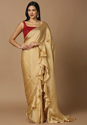 Golden Plain PURE TISSUE TUSSAR SILK SAREE, Hand Made, 6.3 m (with blouse  piece) at Rs 3500 in Raigarh
