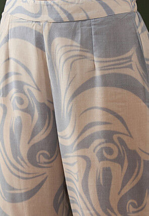 Schiffli Embroidered Cotton Blend Anarkali Suit in Light Blue