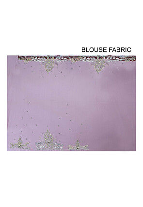 Hand Embroidered Net Saree in Wine