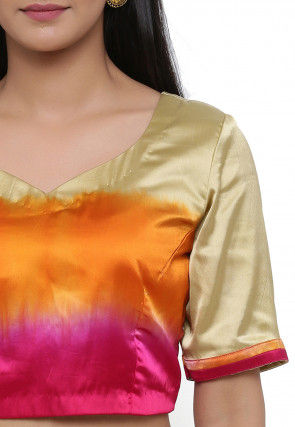Shaded Satin Blouse in Multicolor