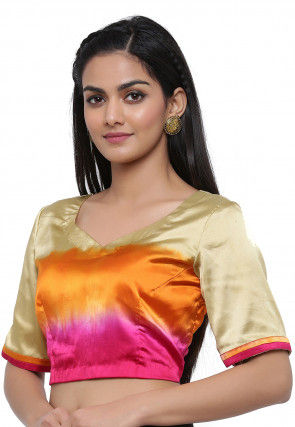 Shaded Satin Blouse in Multicolor