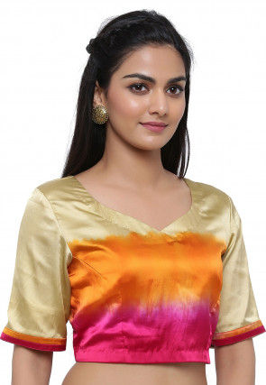 Shaded Satin Blouse in Multicolor