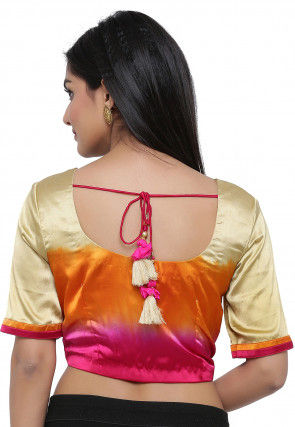 Shaded Satin Blouse in Multicolor