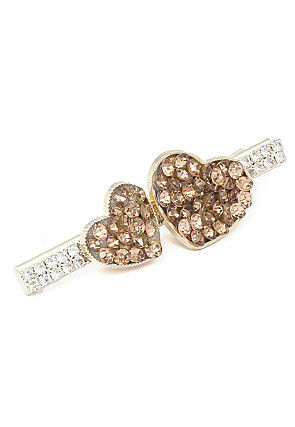 Silver Plated Stone Studded Hair Clip
