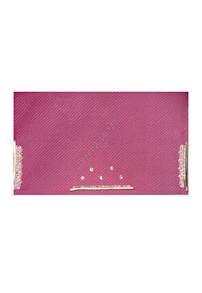 Embroidered Georgette Saree in Fuchsia
