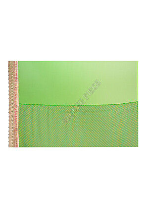 Half N Half Georgette Saree in Green