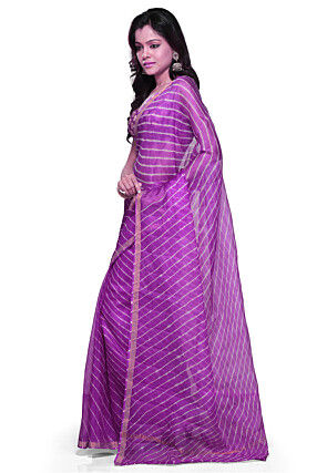 Pure Kota Silk Saree in Purple