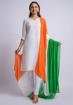 Soild Color Cotton Straight Suit in White