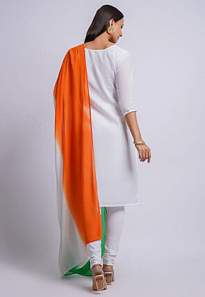 Soild Color Cotton Straight Suit in White