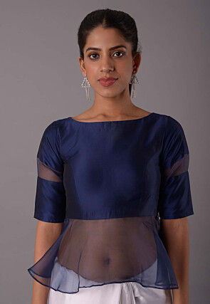 Cobalt blue chair print Oversized blouse made in India. XL /xl ...