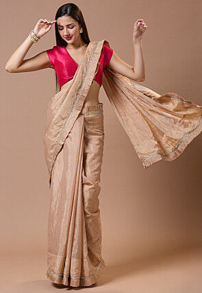 Solid Color Art Silk Blouse in Fuchsia