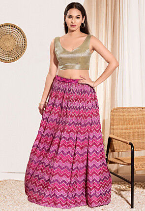 Solid Color Art Silk Jacquard Blouse in Beige