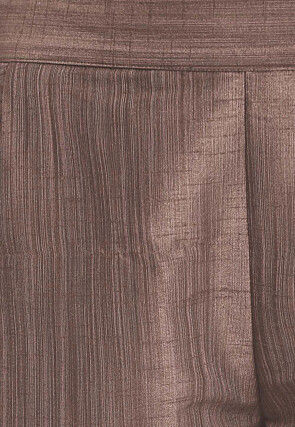 Solid Color Art Silk Pant in Brown