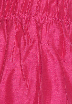 Solid Color Art Silk Pant in Fuchsia