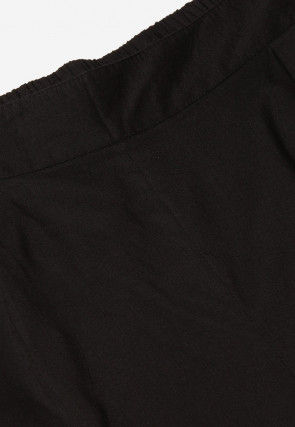 Solid Color Cotton Cambric Pant in Black