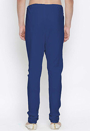 Solid Color Cotton Churidar in Royal Blue