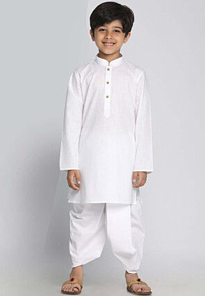 White dhoti hot sale kurta for kids