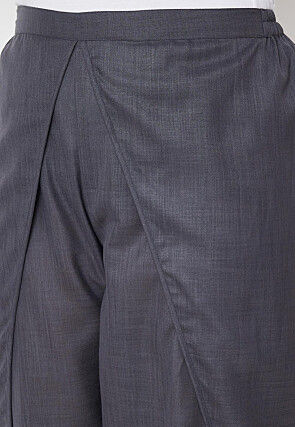 Solid Color Cotton Flex Dhoti Pant in Grey