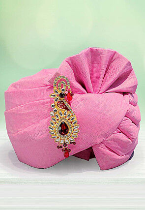 Solid Color Cotton Kids Turban in Light Pink