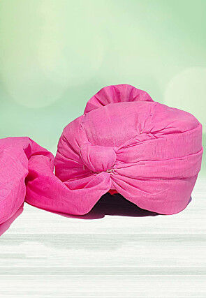 Solid Color Cotton Kids Turban in Light Pink