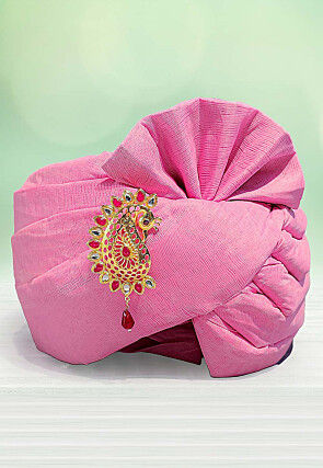 Solid Color Cotton Kids Turban in Light Pink