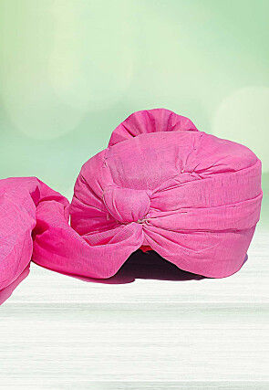Solid Color Cotton Kids Turban in Light Pink