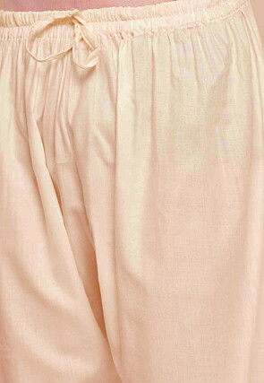 Solid Color Cotton Pajama in Cream