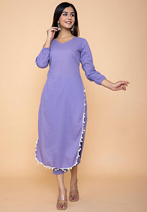 Buy Purple Zariwork Banarasi Readymade Salwar Suit - Koskii