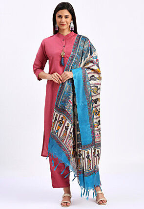 Solid color Cotton Pakistani Suit in Pink