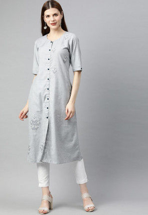 Solid Color Cotton Pant in White