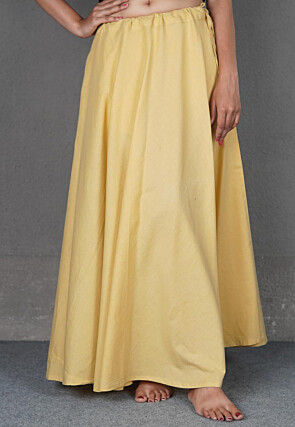 Solid Color Satin Petticoat in Beige : UAC302