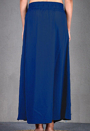 Solid Color Cotton Petticoat in Blue