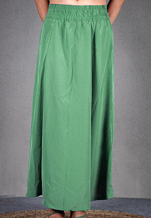 Solid Color Cotton Petticoat in Dusty Green