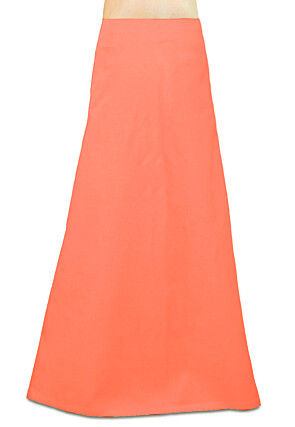 Solid Color Cotton Petticoat in Peach