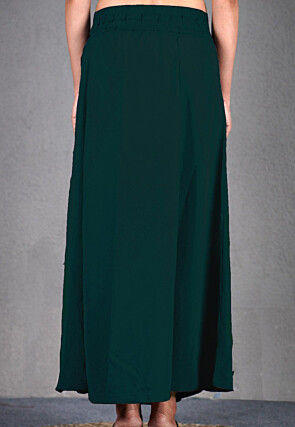 Solid Color Cotton Petticoat in Teal Green