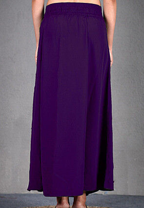 Solid Color Cotton Petticoat in Violet