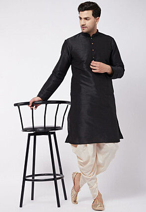 Solid Color Cotton Satin Dhoti Pant in Cream