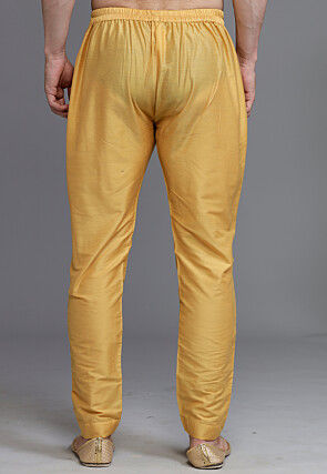 Solid Color Cotton Silk Pant in Beige