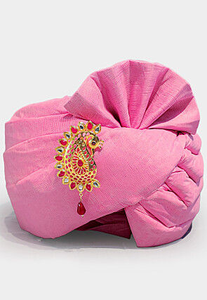Solid Color Cotton Turban in Pink