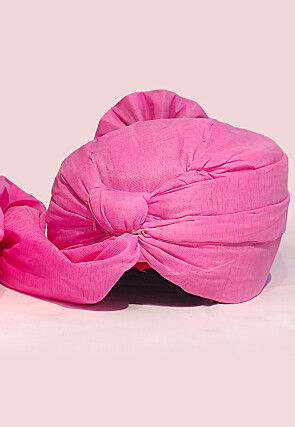 Solid Color Cotton Turban in Pink