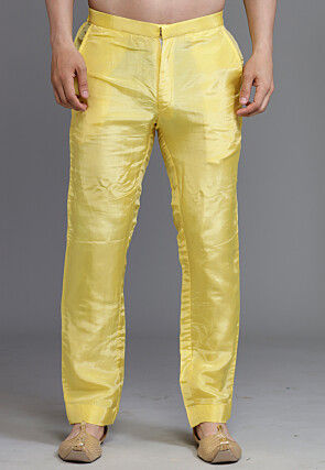 Solid Color Crepe Pant in Yellow