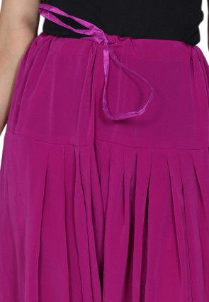 Solid Color Crepe salwar in Magenta