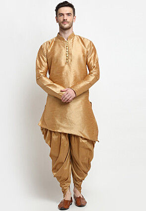 Kurta pajama design golden colour hot sale