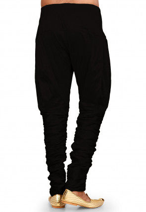 Solid Color Dupion Silk Breaches in Black