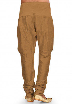 Solid Color Dupion Silk Breeches in Beige